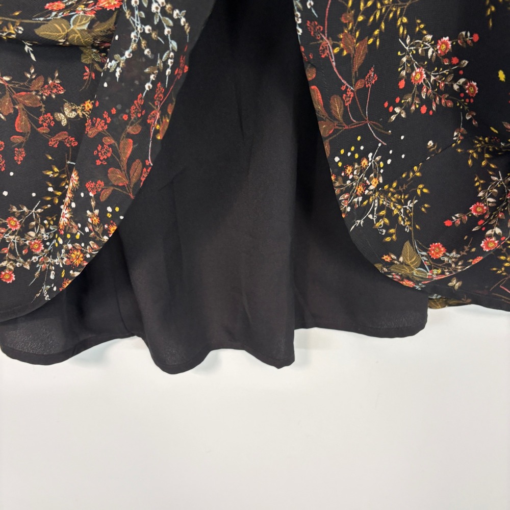 ModCloth Womens Dress 1X Black Embellished To Perfection Floral Sequin Flutter - Picture 5 of 14